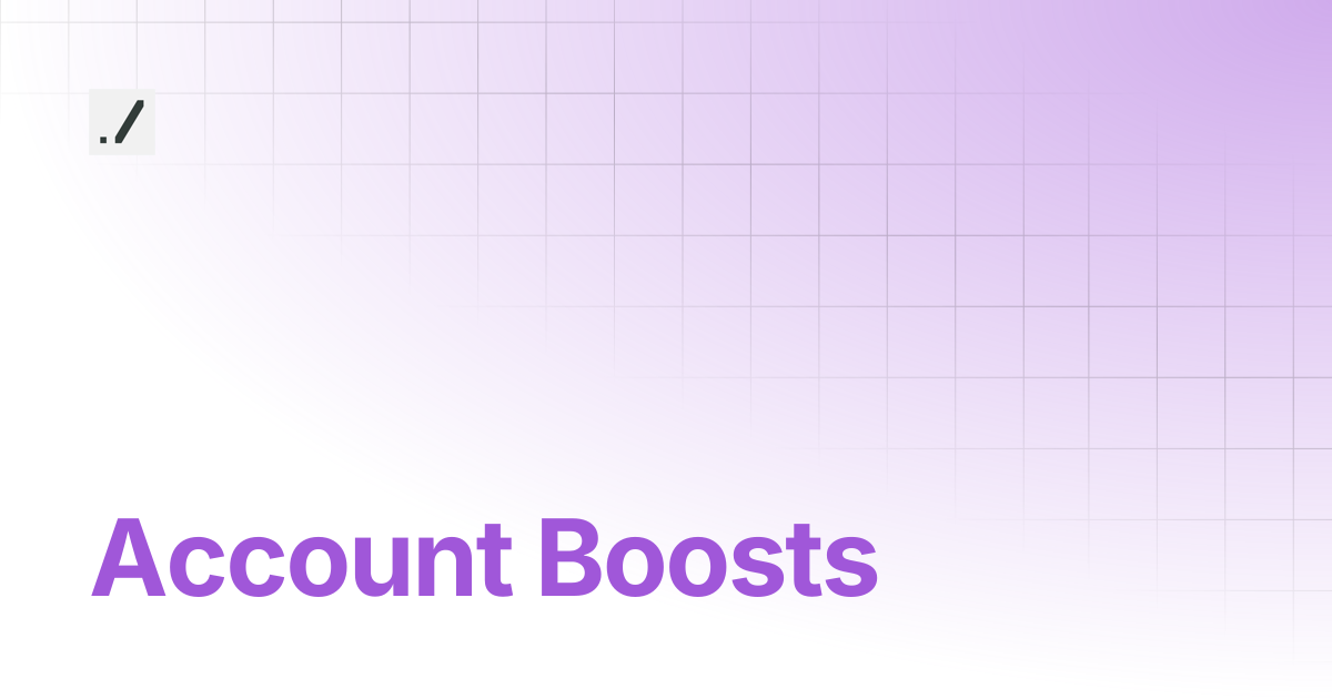 Account Boosts | Gradient